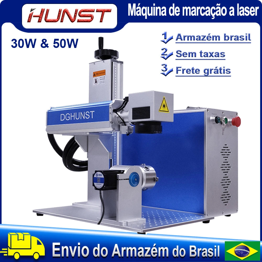 Máquina de marcação a laser de fibra Raycus MAX, Hunst 50W 30W para joias DIY, ouro, prata, anel, pulseira, máquina de corte de metal e gravação