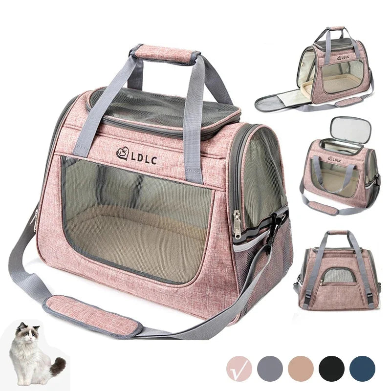 Portátil pet gato cão portador saco de assento de carro respirável gato filhote de cachorro oxford bolsa mochila chihuahua viagem ao ar livre saco de transporte ninho