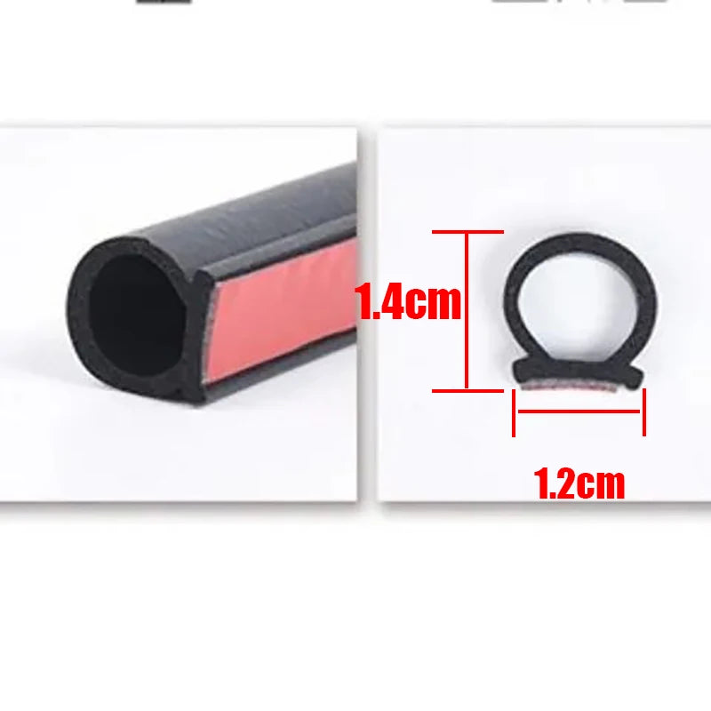 Car Rubber Door Sealing Big D Type Car Door Hood Trunk Seal Strip Universal Noise Insulation Car Seals Accessories For Auto