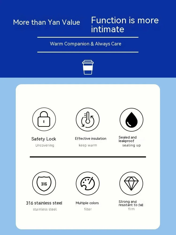 Copo de isolamento frio de aço inoxidável