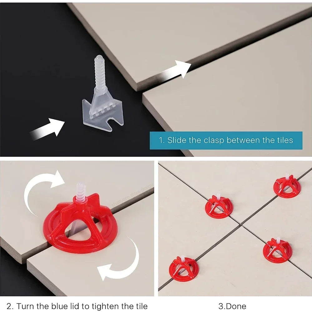 New Spiral Ceramic Tile Leveling System Clips Spacers Straps Wadge for Tile Laying Wall Floor Fixing Construction Tools Building