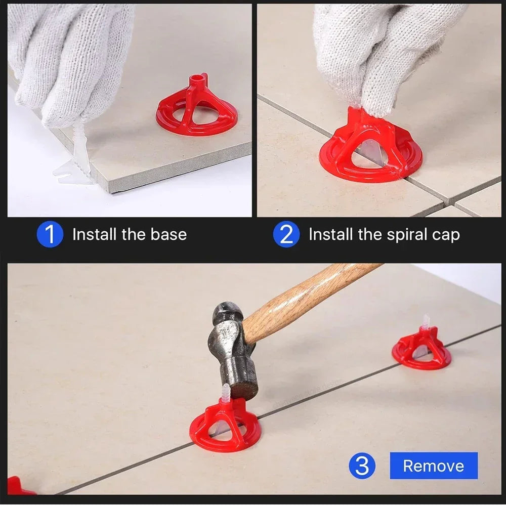 New Spiral Ceramic Tile Leveling System Clips Spacers Straps Wadge for Tile Laying Wall Floor Fixing Construction Tools Building