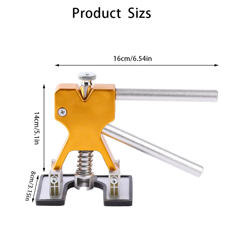 Kit de remoção de amassados de plástico sem pintura para chapa de carroceria de carro, ferramentas de reparo para remoção de granizo, conjunto de ventosas de vários tamanhos