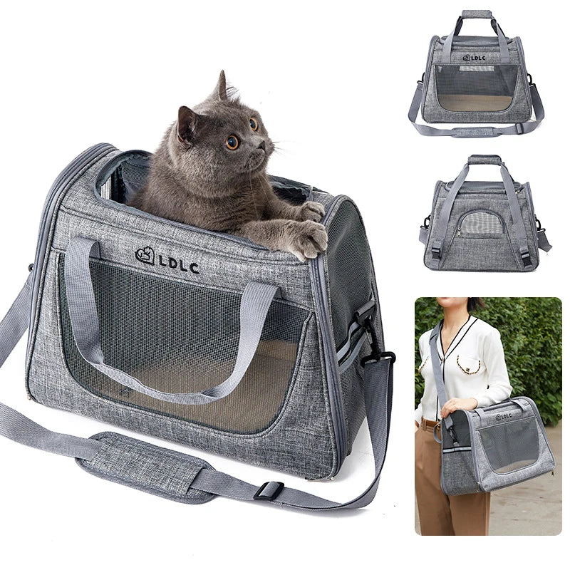 Portátil pet gato cão portador saco de assento de carro respirável gato filhote de cachorro oxford bolsa mochila chihuahua viagem ao ar livre saco de transporte ninho