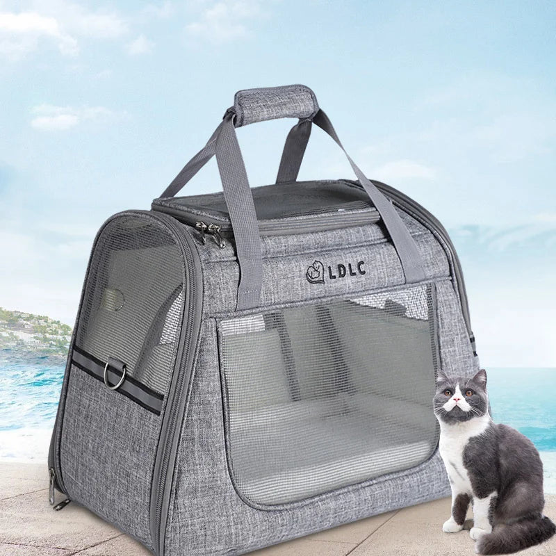 Portátil pet gato cão portador saco de assento de carro respirável gato filhote de cachorro oxford bolsa mochila chihuahua viagem ao ar livre saco de transporte ninho