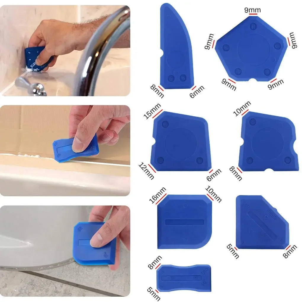 Kit de ferramentas de calafetagem de silicone conjunto selante espalhador espátula raspador para telha janela grout borda remoção cozinha ferramentas de construção