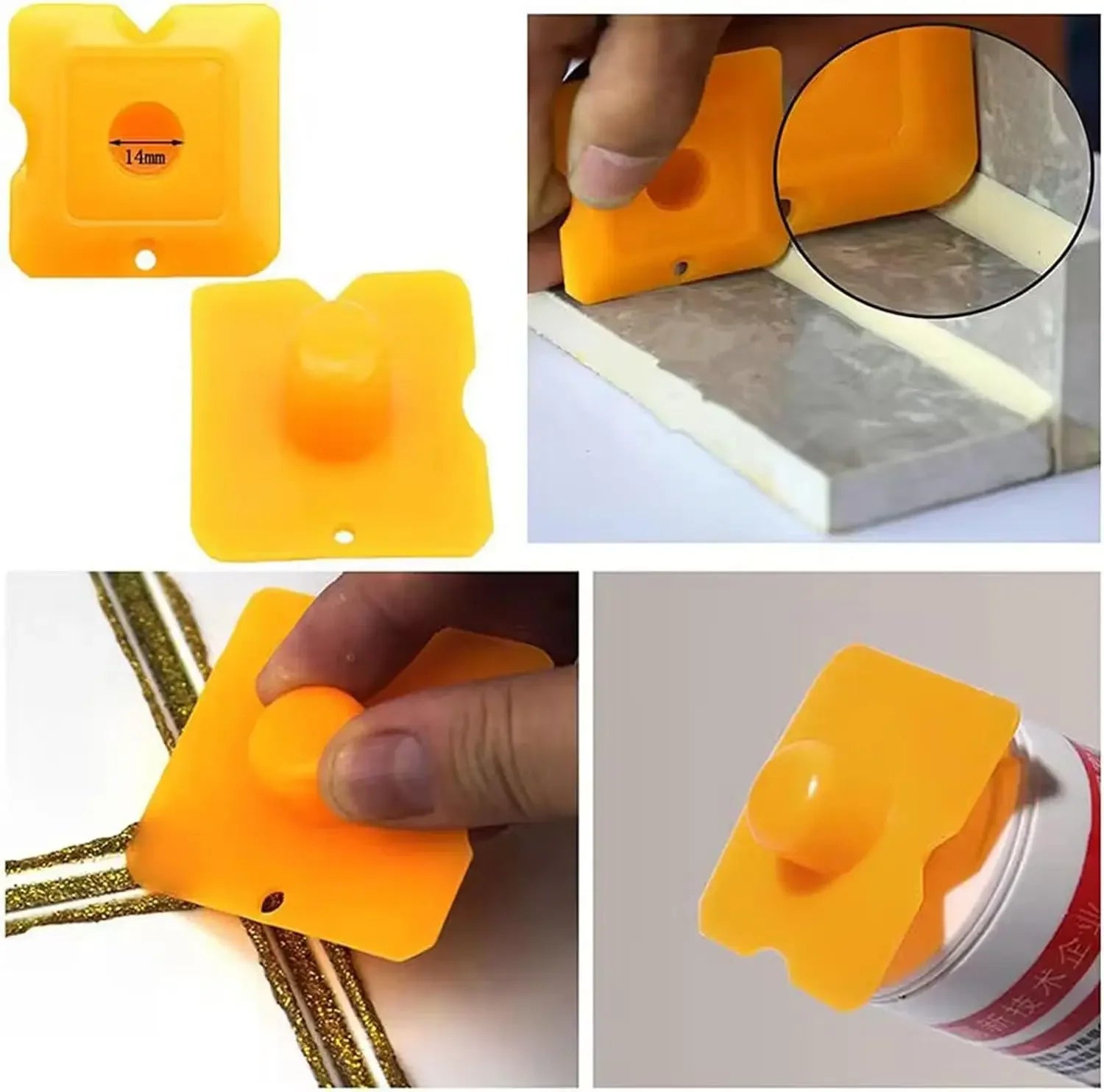 Kit de ferramentas de calafetagem de silicone conjunto selante espalhador espátula raspador para telha janela grout borda remoção cozinha ferramentas de construção