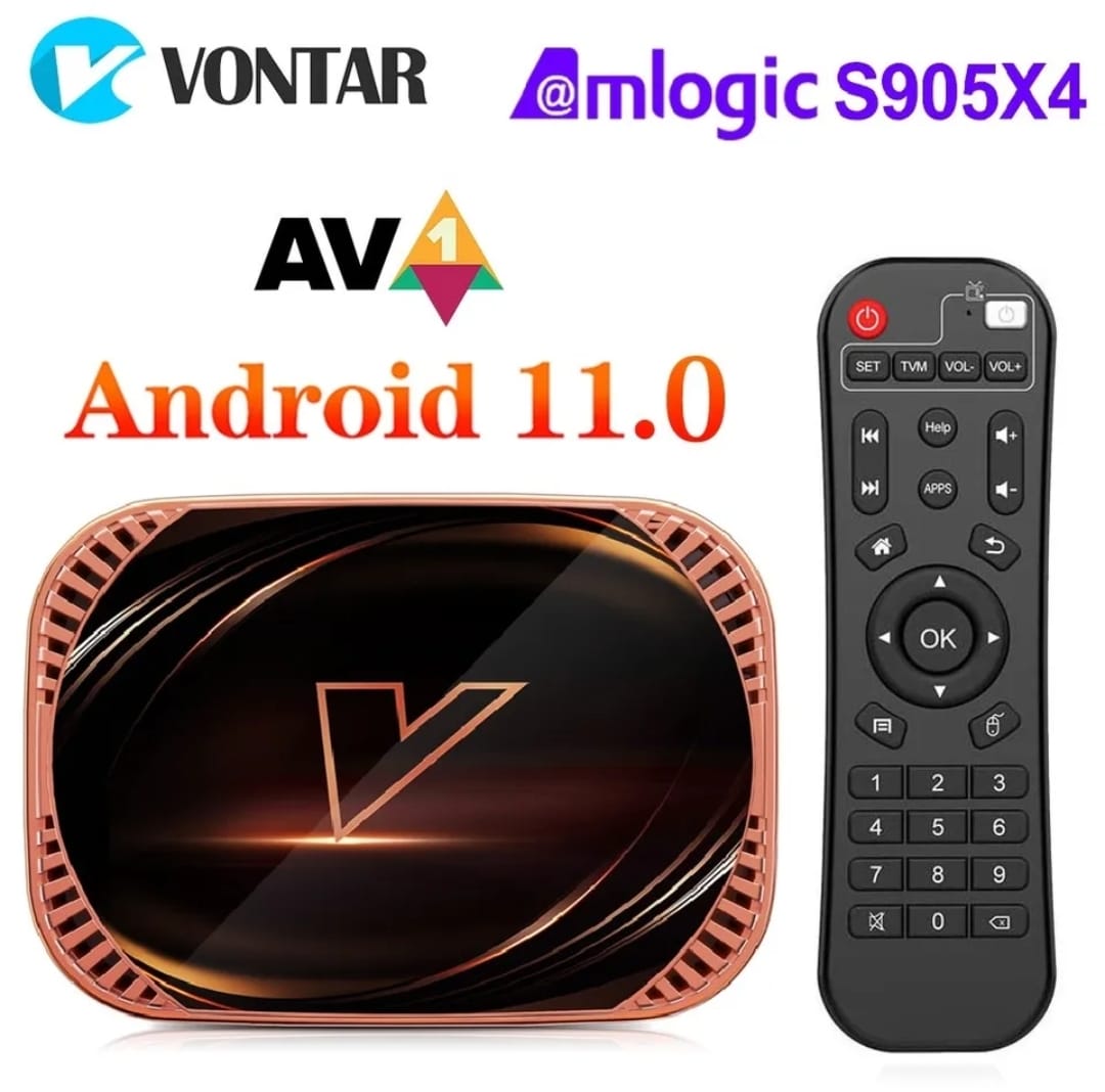 TV BOX, Caixa de TV inteligente VONTAR X4 Amlogic S905X4, Android 11, 4GB, 128 GB, 32GB, 64GB, WiFi, BT, AV1, Media Player, 4K, 1000M, caixa Set Top