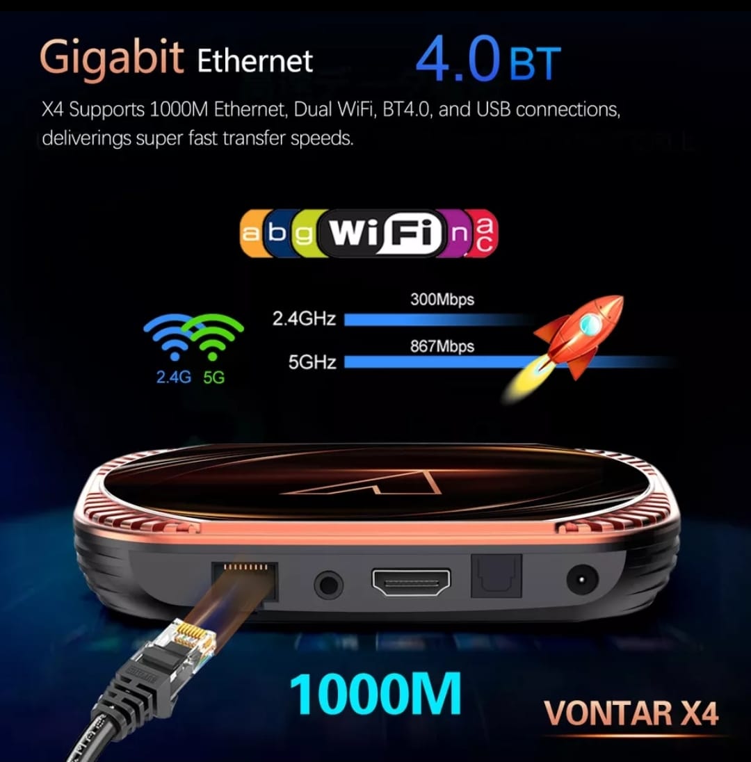 TV BOX, Caixa de TV inteligente VONTAR X4 Amlogic S905X4, Android 11, 4GB, 128 GB, 32GB, 64GB, WiFi, BT, AV1, Media Player, 4K, 1000M, caixa Set Top